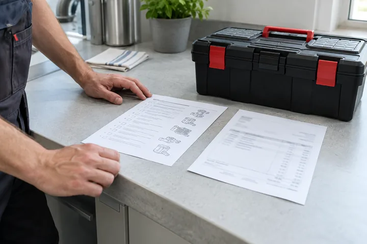 Servicebericht und Rechnung werden einem Wartungsvorgang zugeordnet